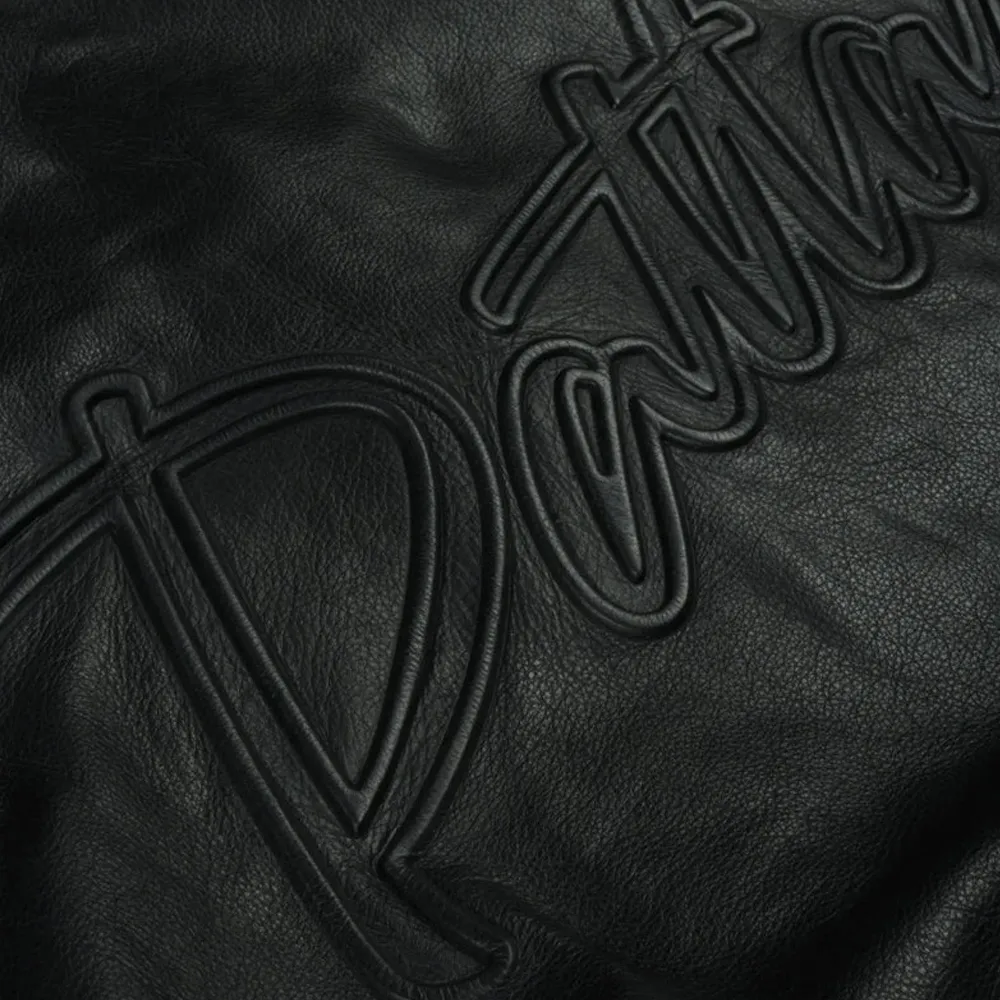 Patta Mens Leather Bomber Jacket - 4