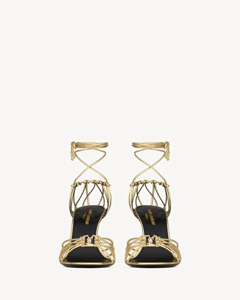 BABYLONE sandals in metallic leather - 2