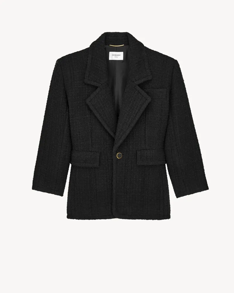 single-breasted jacket in tweed