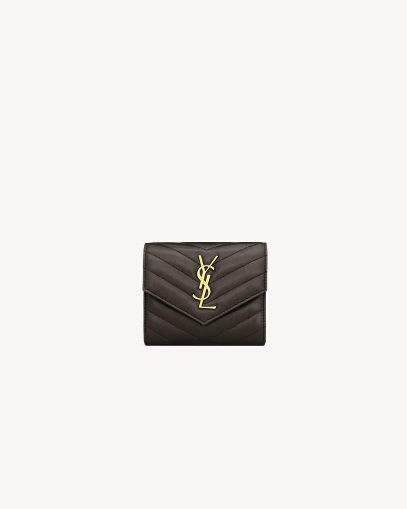 CASSANDRE compact tri fold wallet in lambskin