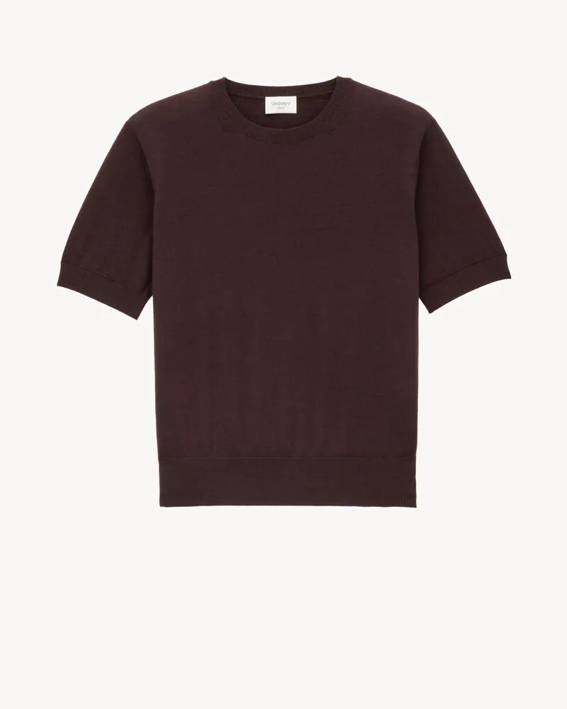 T-shirt sweater in wool