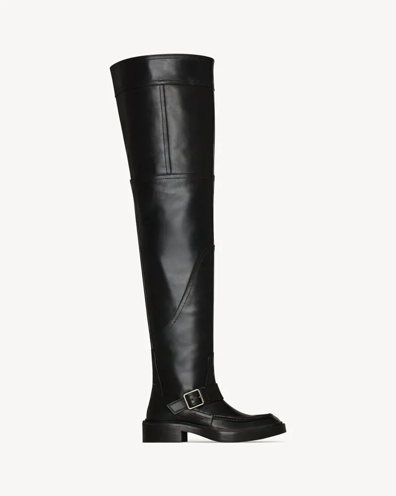 JOE over-the-knee boots in smooth leather