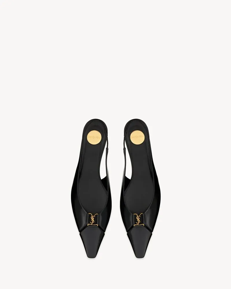 BABYLONE slingback flats in smooth leather