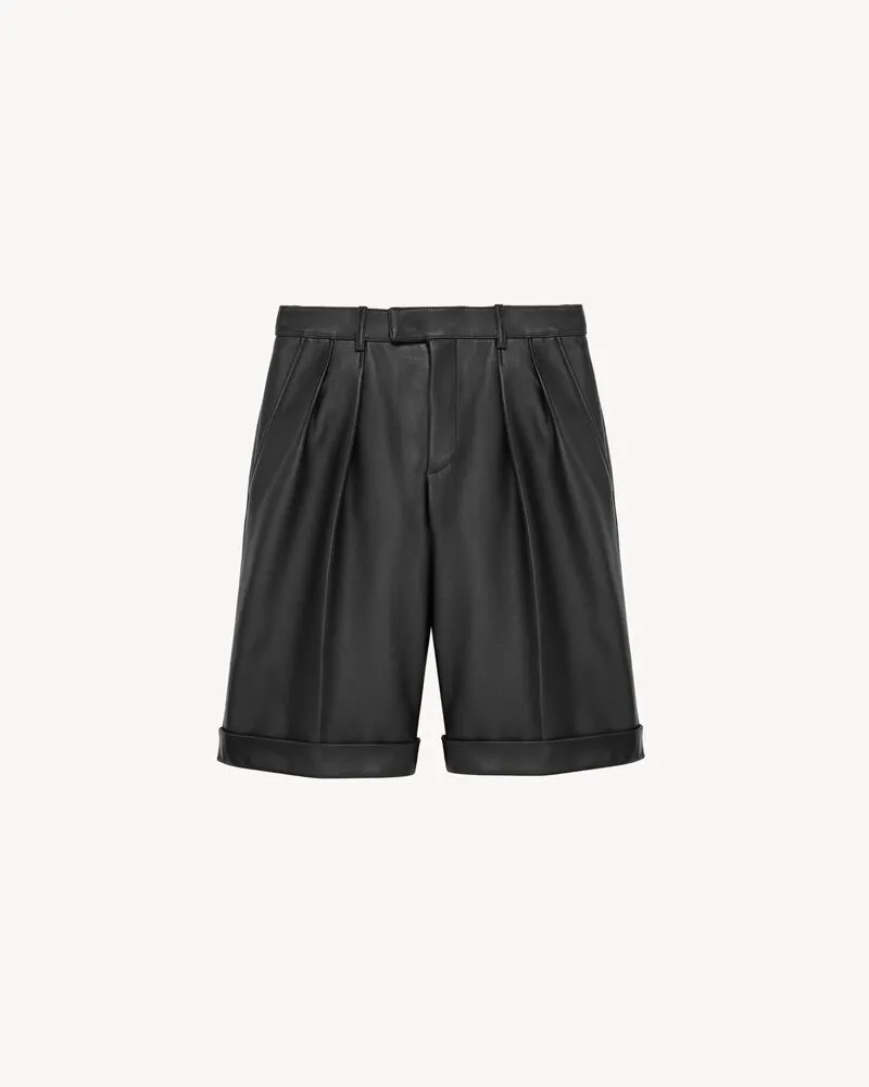 bermuda shorts in lambskin