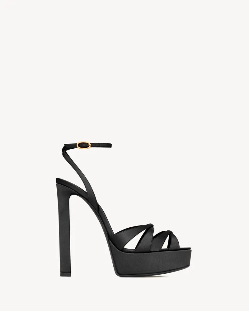 CHANDELLE platform sandals in satin crepe