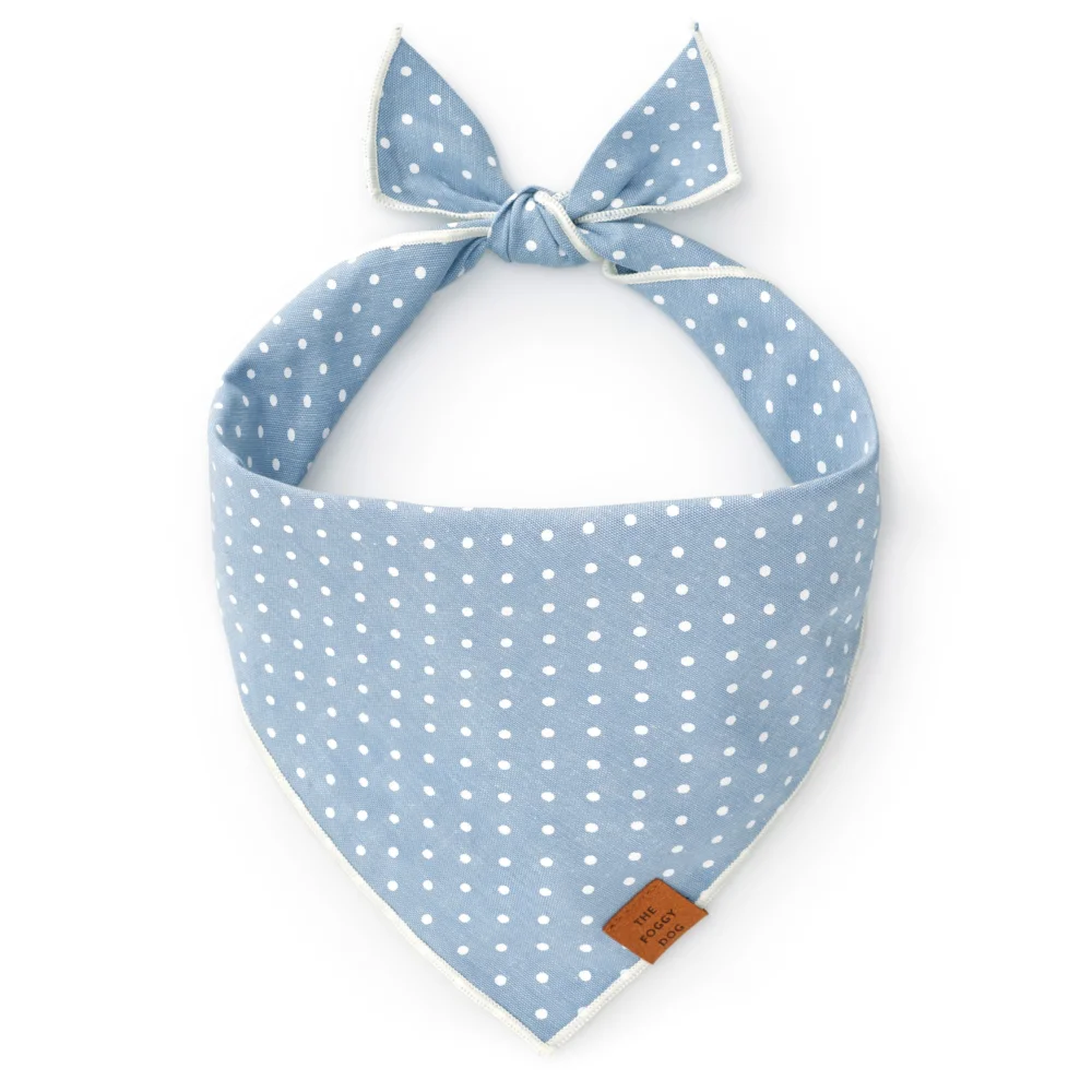 Chambray Dots Dog Bandana - 2