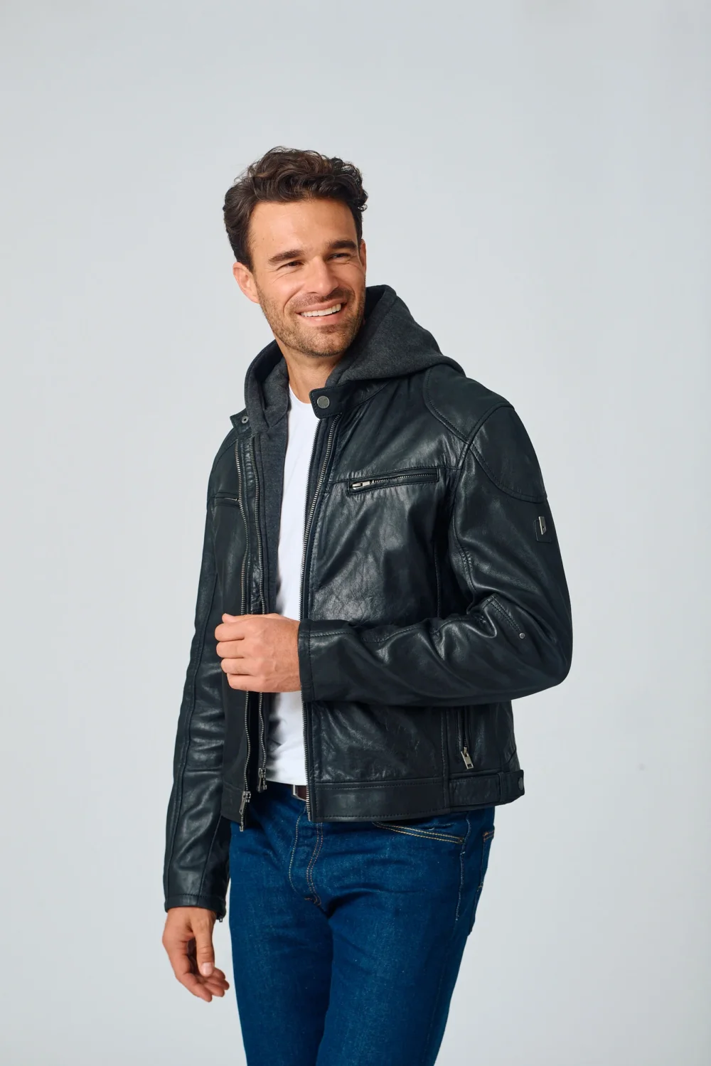 Biko UF Leather Jacket, Black
