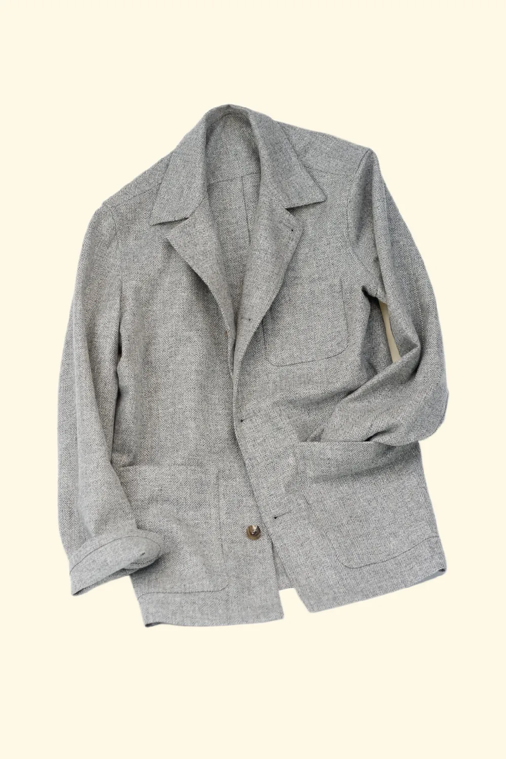 Lazyman Jacket - Heather Grey Herringbone — The Anthology