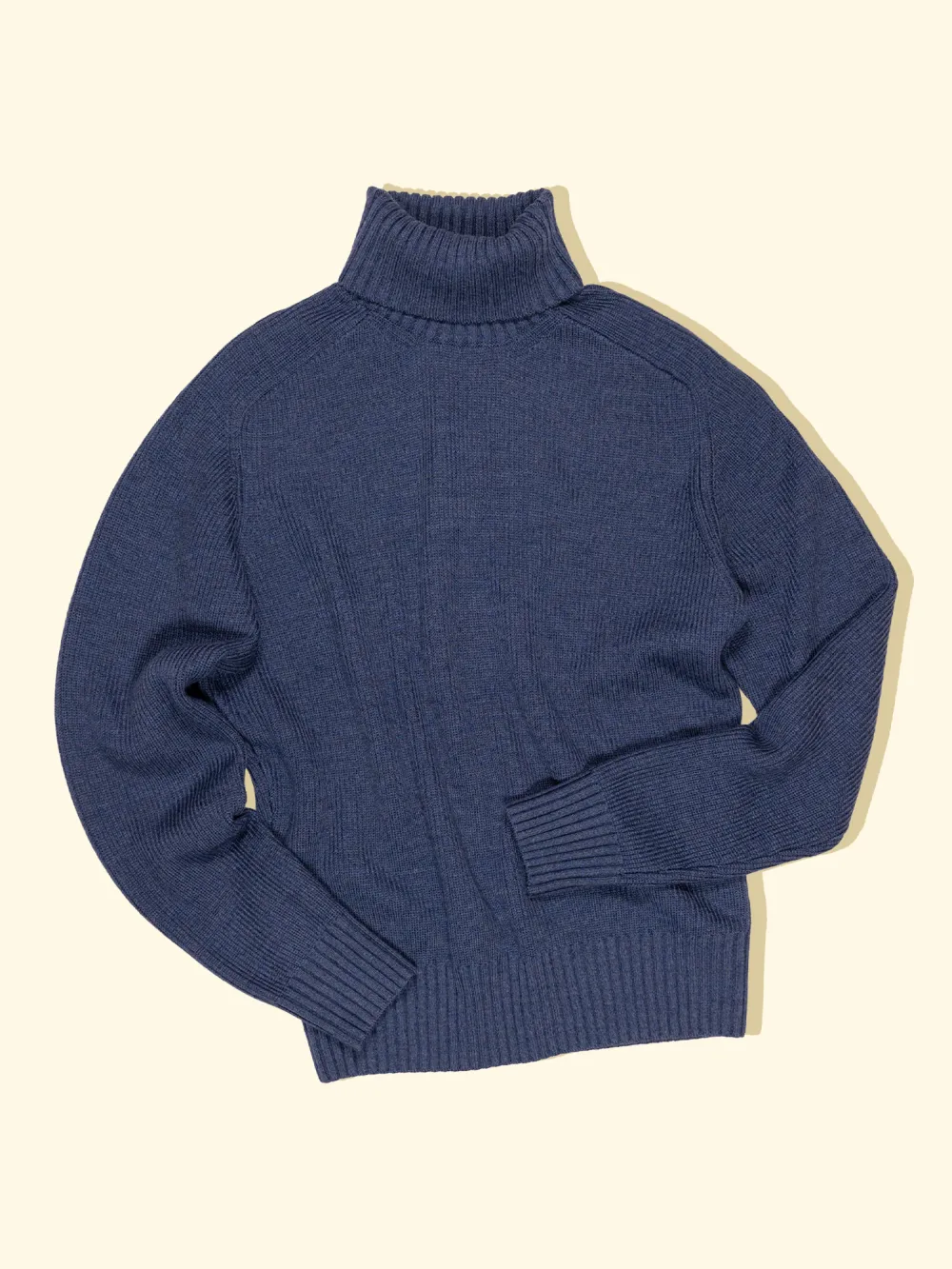 Merino Wool Rollneck - Delft Blue — The Anthology