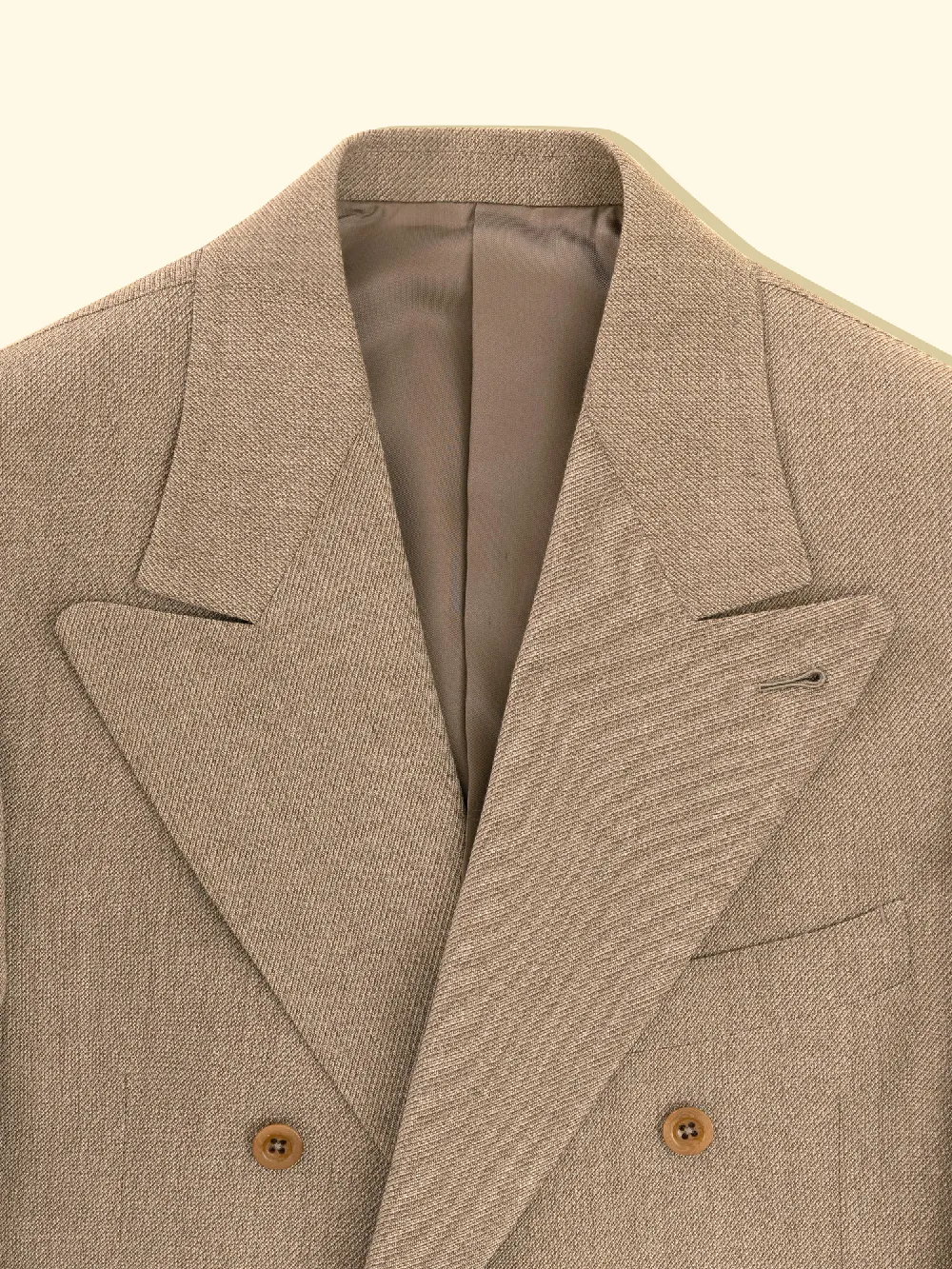 Tropical Cavalry Twill Suit Jacket - Sand — The Anthology - 4