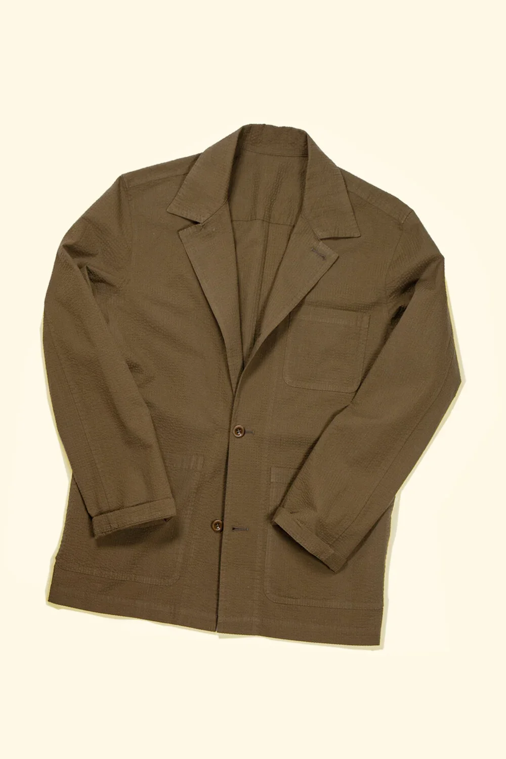Lazyman Jacket - Tobacco Seersucker — The Anthology