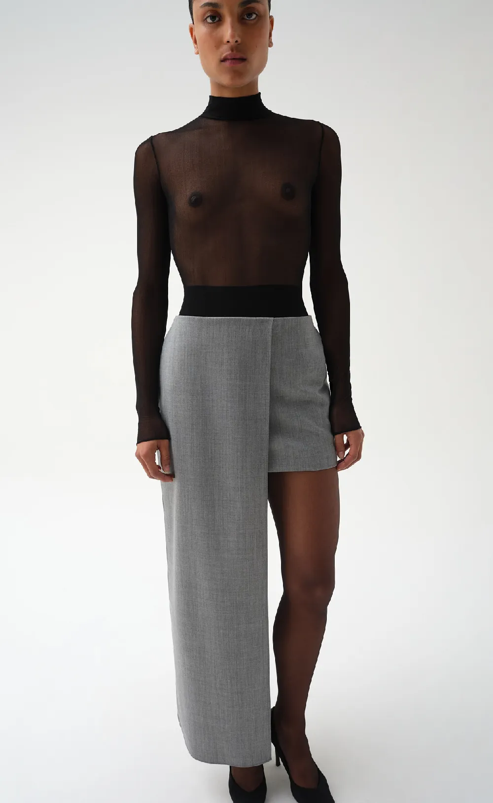 PANELED MINI SKIRT