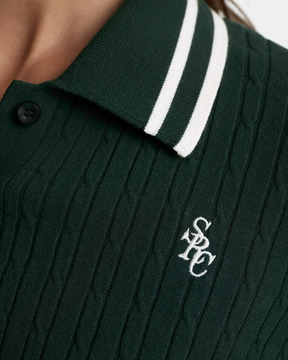 SRC Mini Cable LS Polo - Forest/Ecru - 4