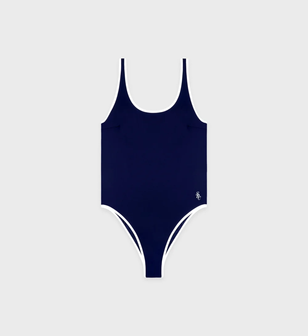 Carla One Piece - Navy/White