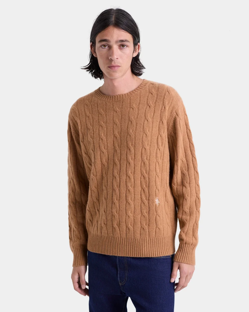 SRC Cableknit Cashmere Sweater Men - Camel - 3