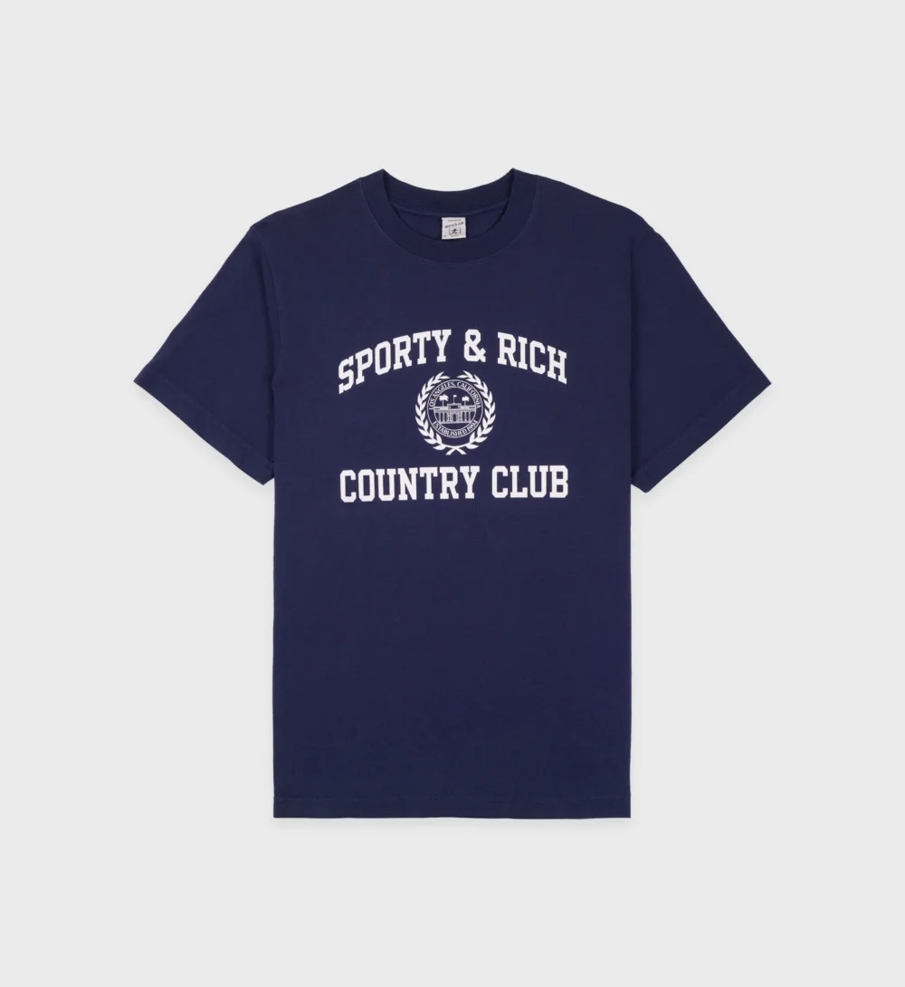 Varsity Crest T-Shirt - Navy/White