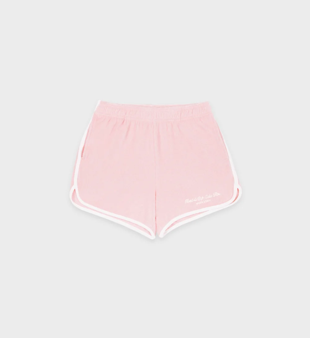 Hotel du Cap Cursive Terry Short - Eden Pink/White