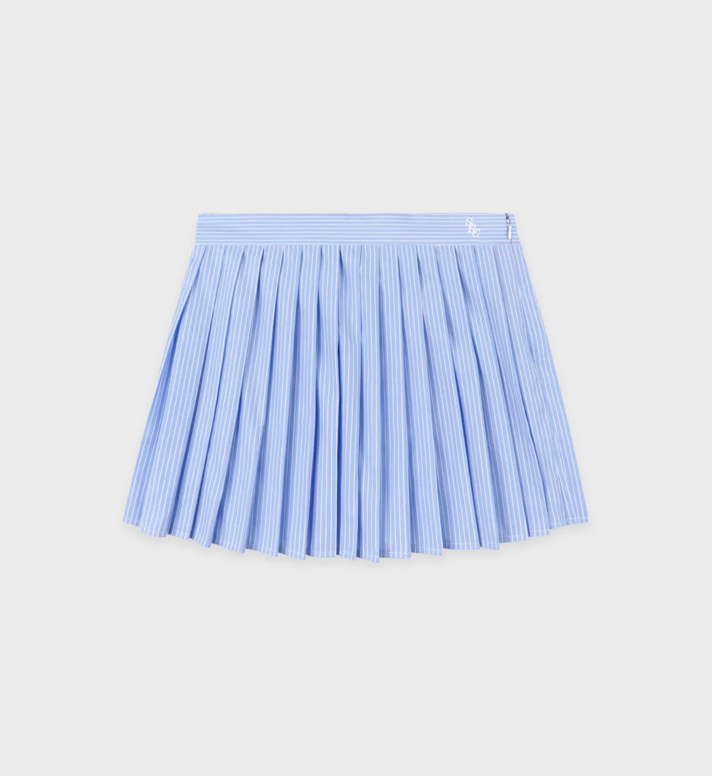 SRC Anae Skirt - Light Blue Striped/White