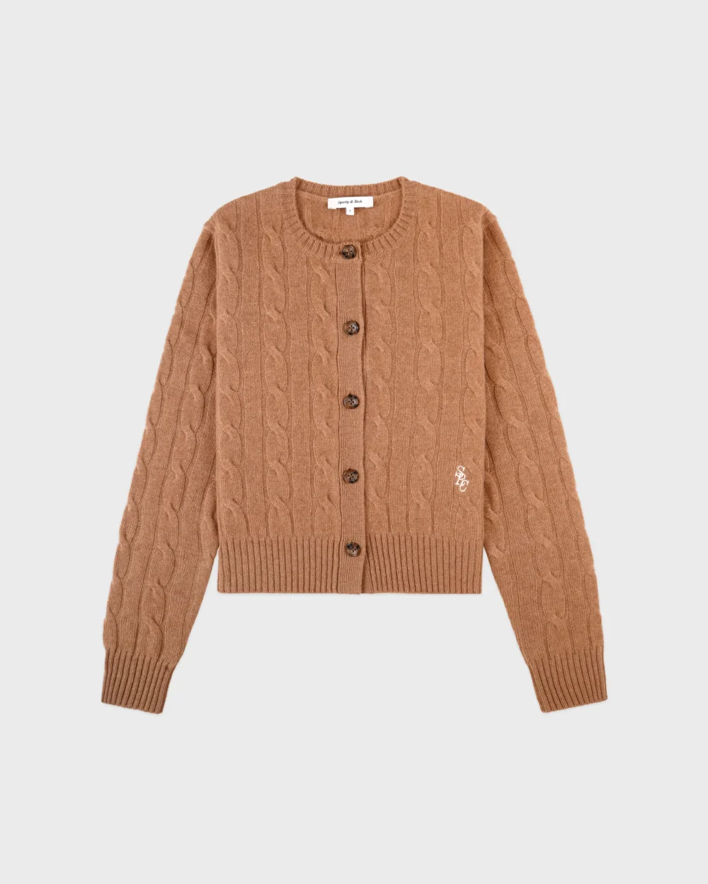 SRC Cableknit Cashmere Cardigan - Camel