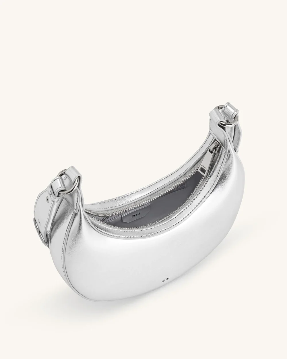 Carly Medium Shoulder Bag - Silver - 4