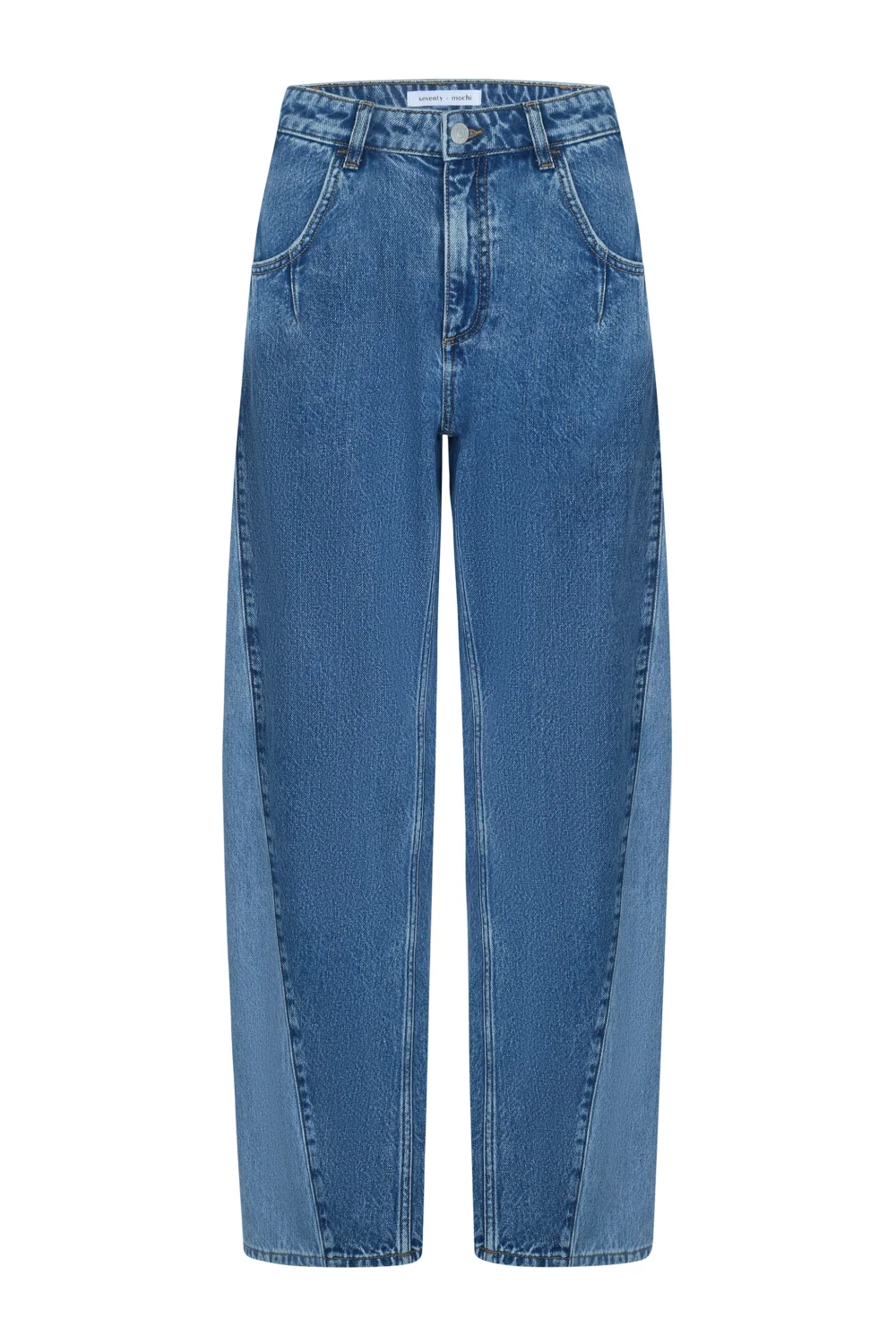 Nina Barrel Leg Jean in Two Tone - 3