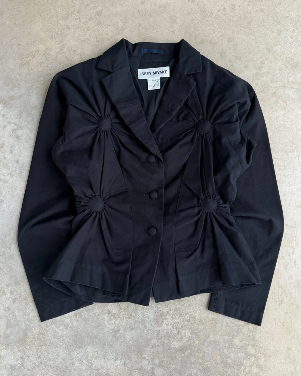 Issey Miyake FW03 Ruched Circle Jacket – S