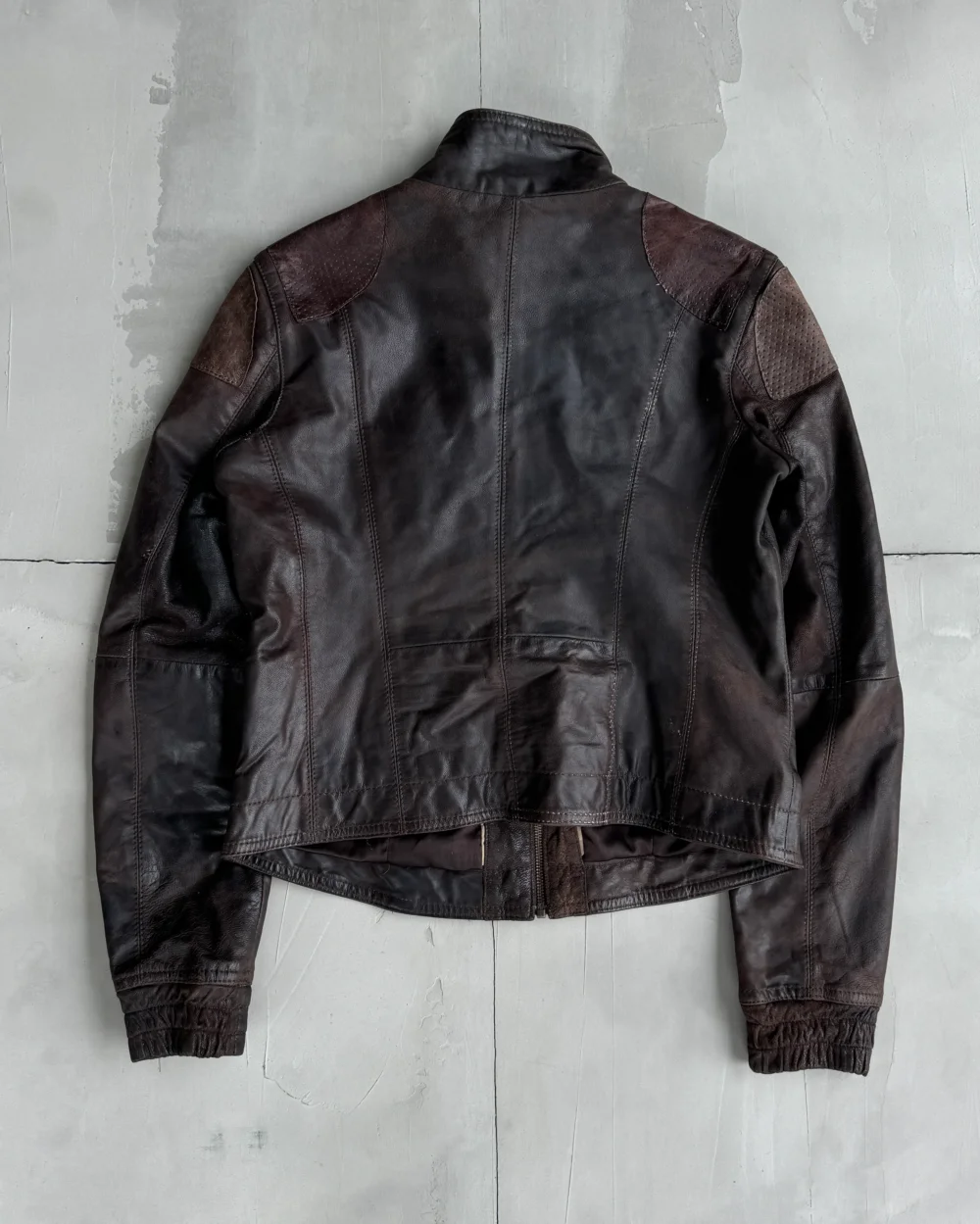 BROWN LEATHER JACKET - M - 3
