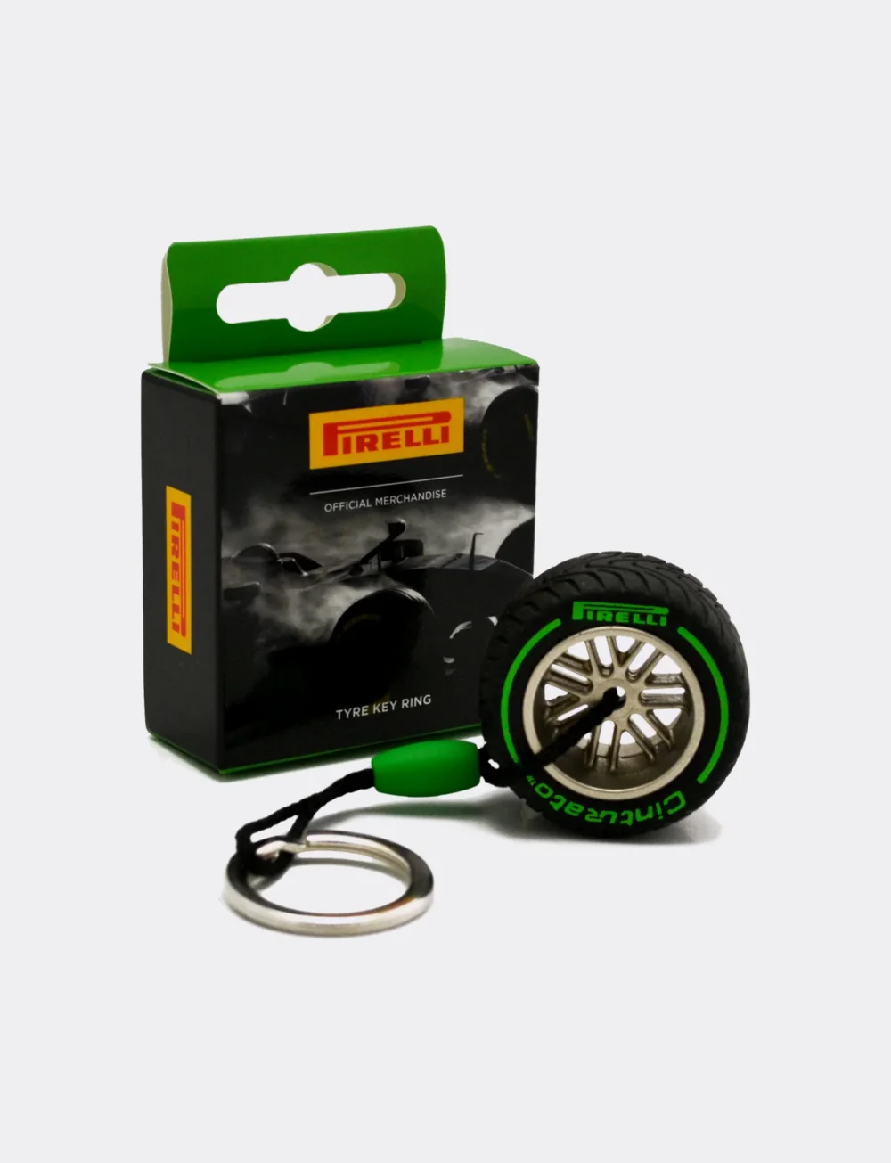 Pirelli Intermediate Tyre Keyring - Green