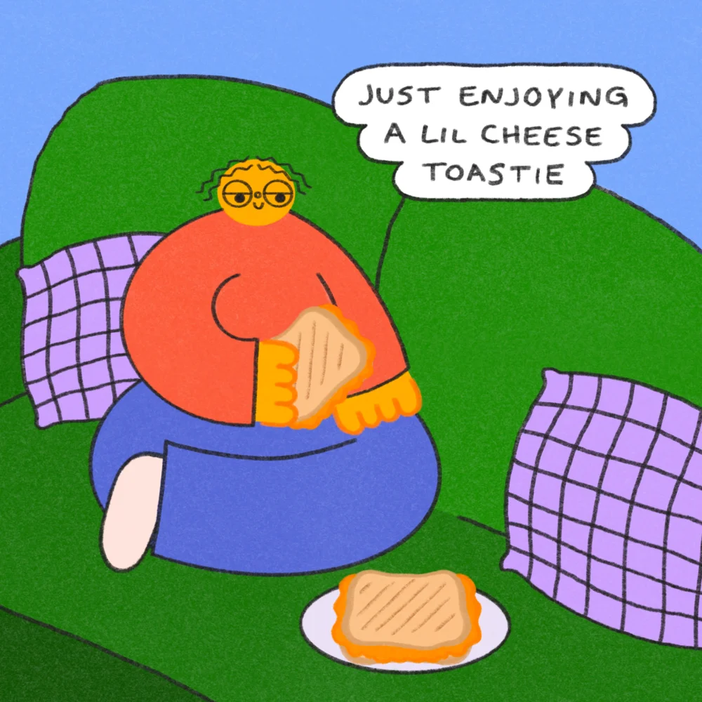 Cheese Toastie Art Print