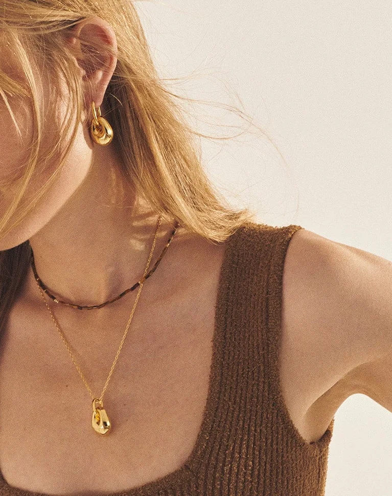 Golden Pebble Necklace - 2