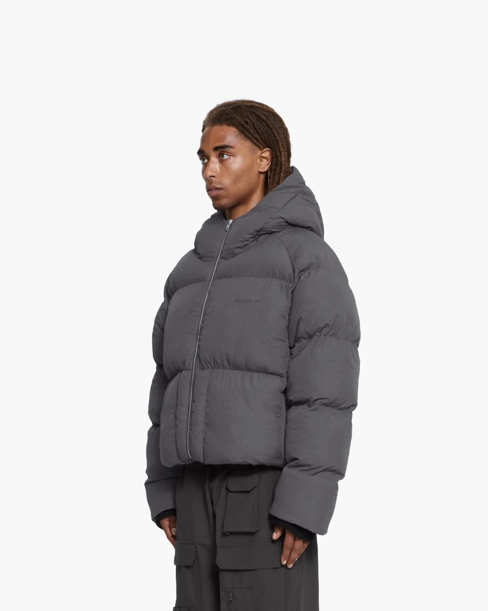PUFFER JACKET DARK GREY - 5