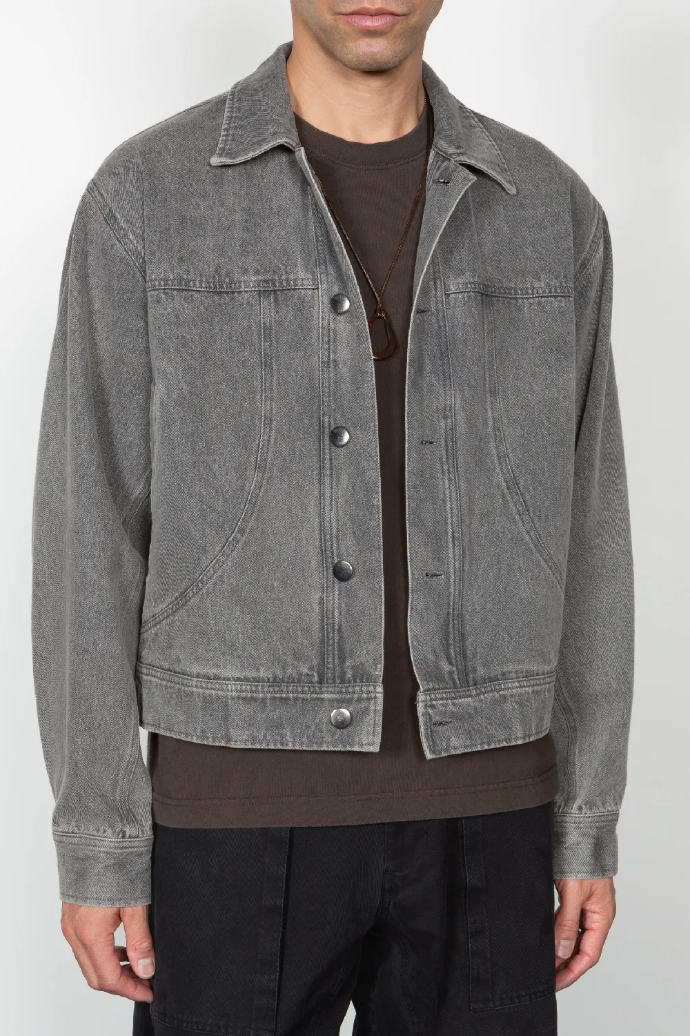 Trucker Jacket - Washed Grey Denim