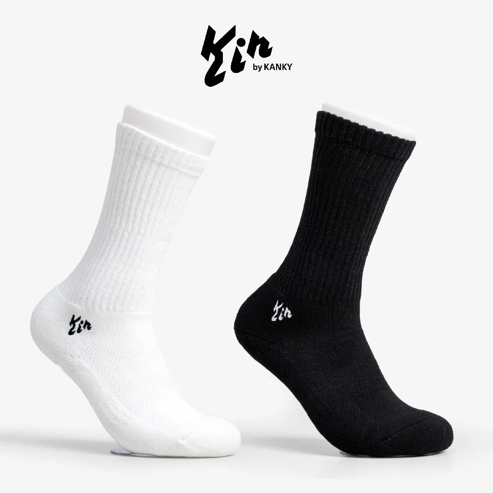 Unisex Everyday KIN HIGHRISE SOCKS Special Cushion Crew Socks (1 Pairs)