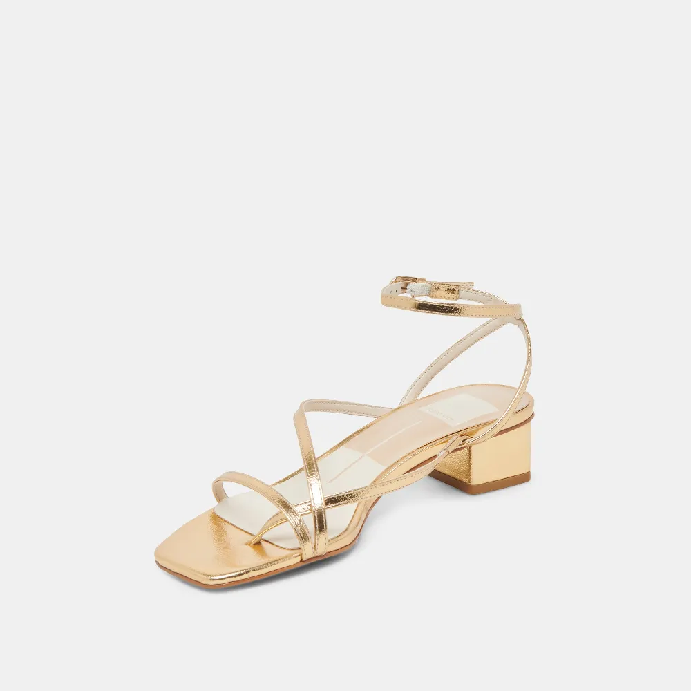 KARLOS WIDE SANDALS GOLD METALLIC STELLA - 4