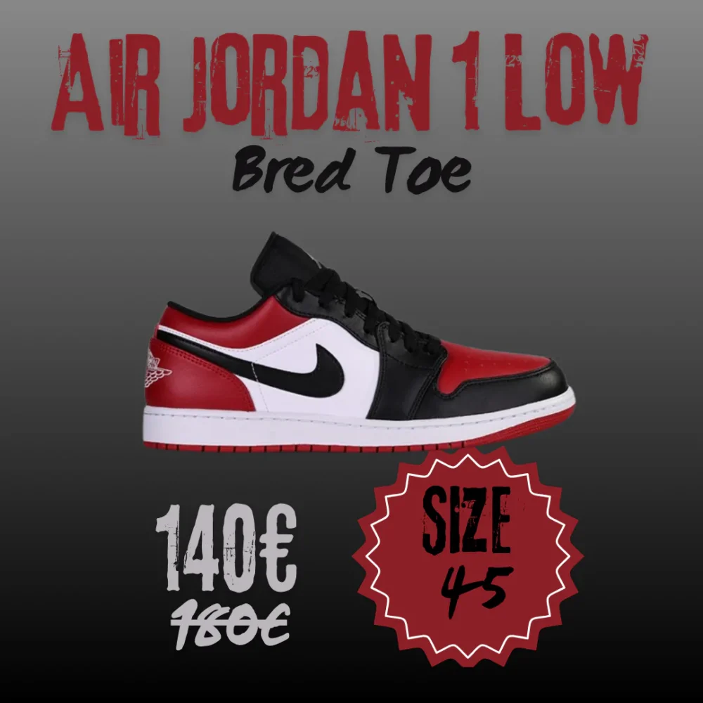 Air Jordan 1 Low 'Bred Toe'