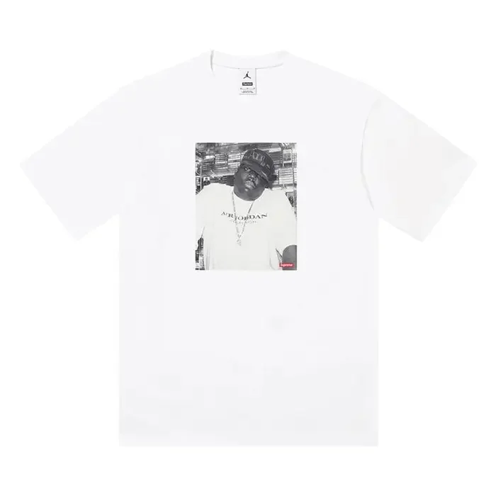 Supreme x Jordan Biggie Short-Sleeve Top 'White'