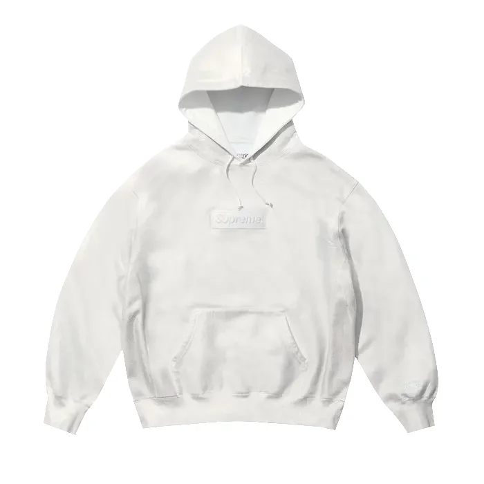 Supreme x MM6 Maison Margiela Foil Box Logo Hooded Sweatshirt 'White'