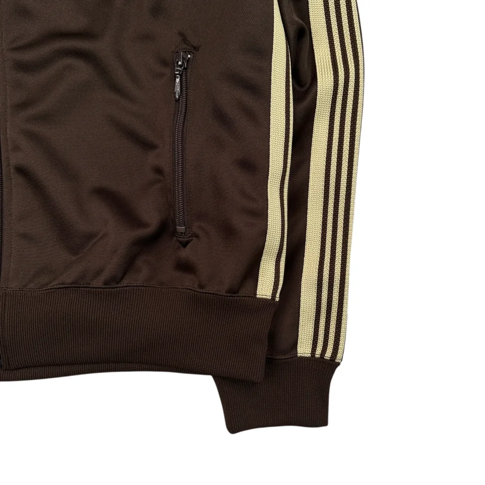 (NEW) NEEDLES POLY SMOOTH TRACK JACKET - BROWN / BEIGE - 4