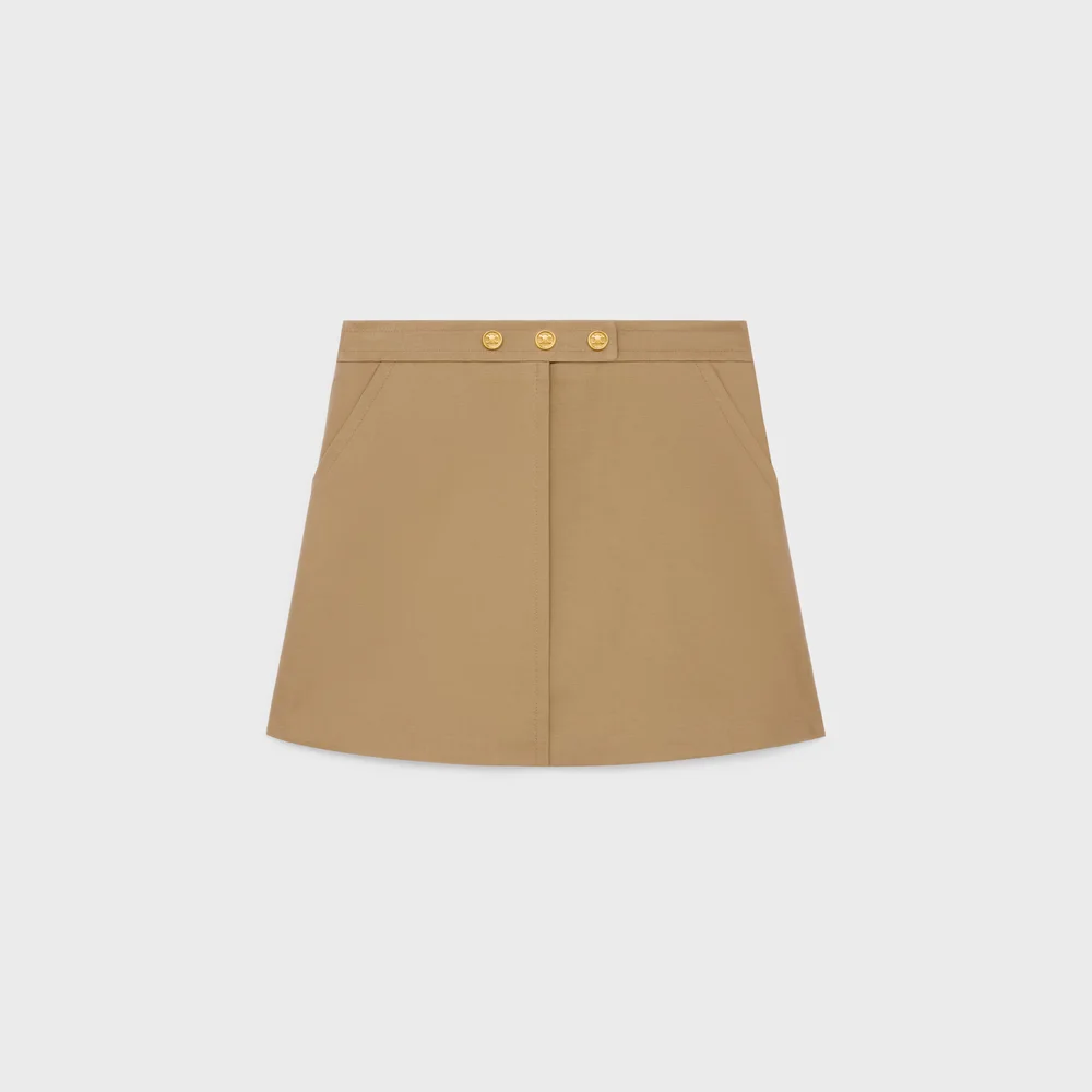 short skirt in cotton gabardine