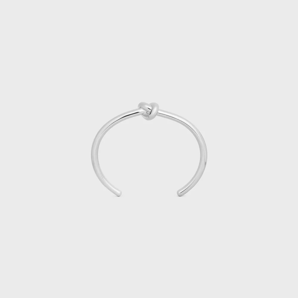 Knot Cuff in Brass with Rhodium Finish