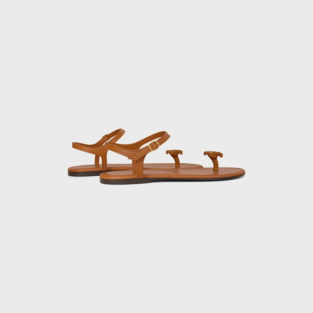 BAY - TRIOMPHE THONG SANDAL IN SUPPLE CALFSKIN - 3