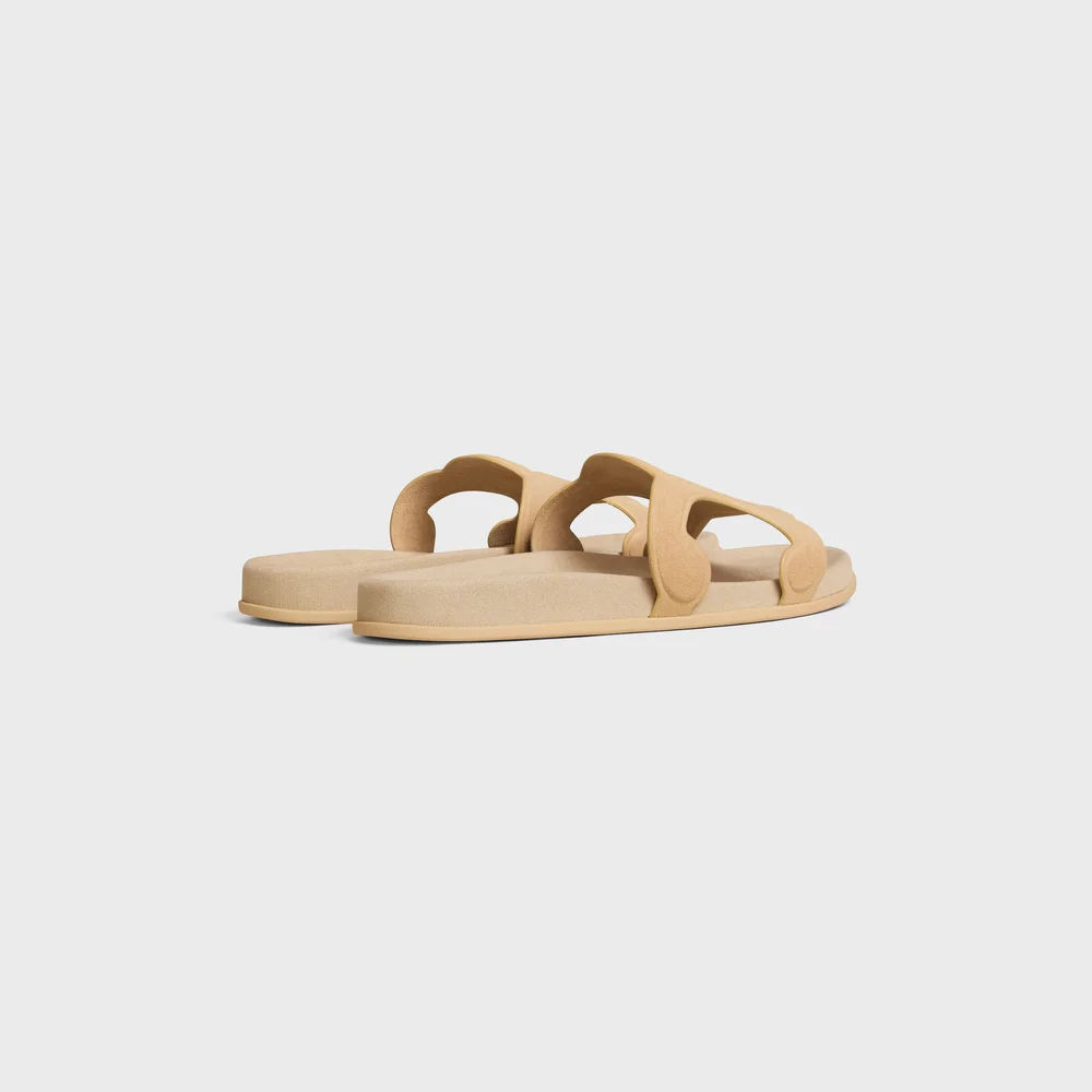 TRIOMPHE SLIDE IN SUEDE CALFSKIN - 3