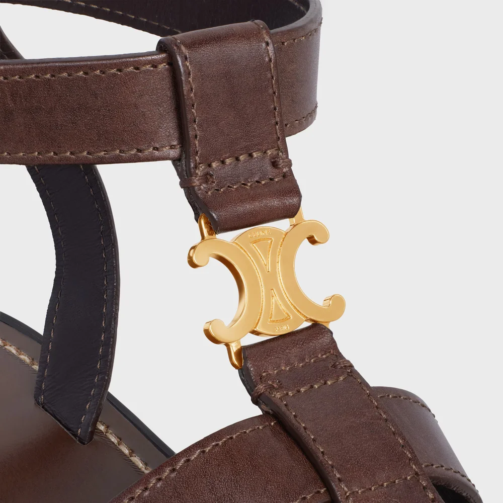 CELINE CLEA TRIOMPHE SANDAL in CALFSKIN - VEGETAL TANNING - 3