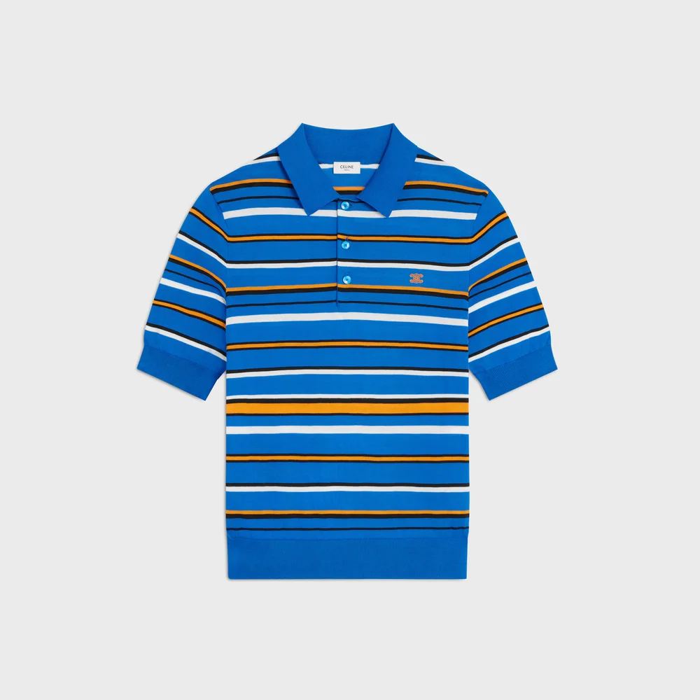 short-sleeved polo sweater IN fine cotton