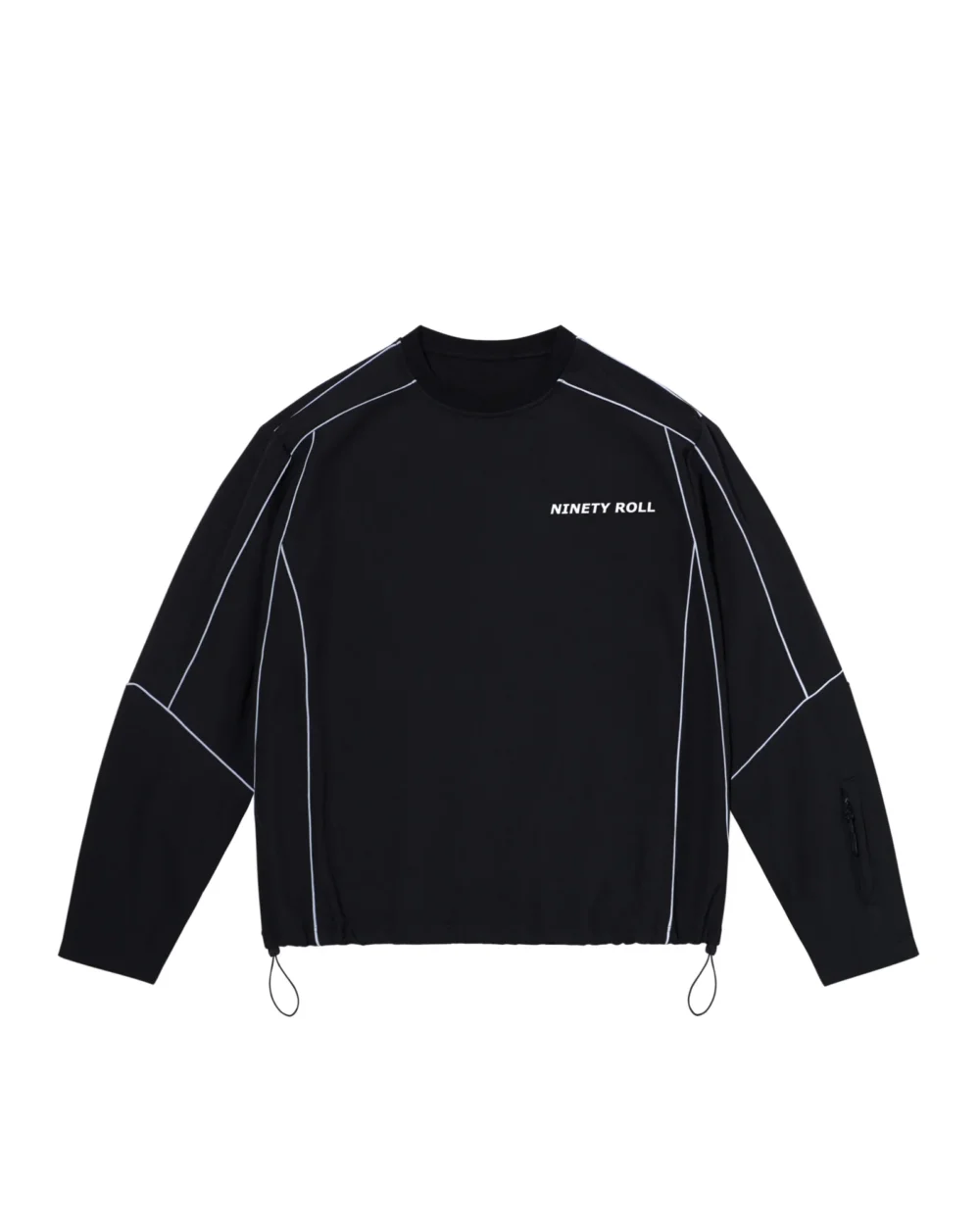 APEX LINE 15K SNOW CREWNECK | BLACK - NINETY ROLL