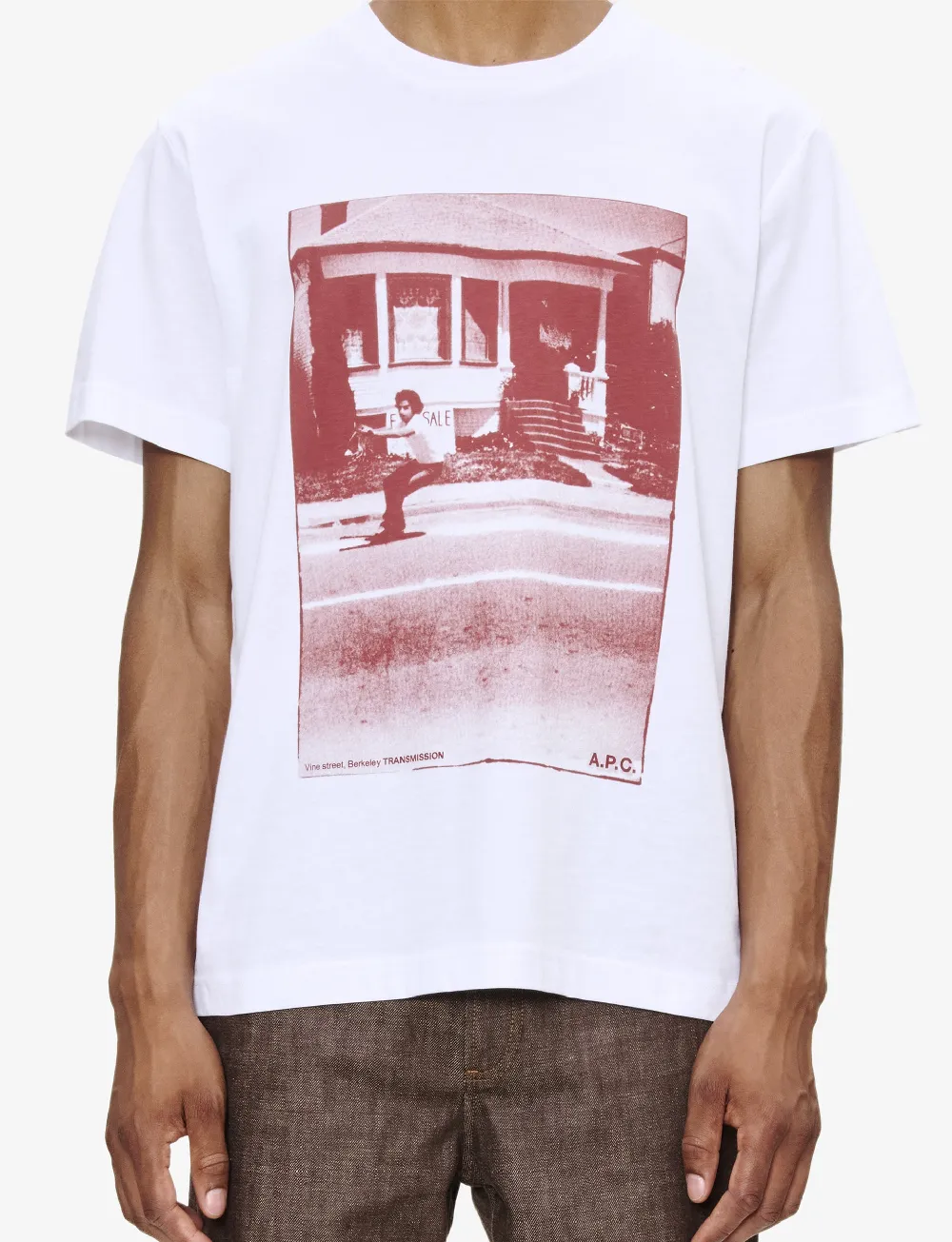 A.P.C. T-SHIRT CALIFORNIE BROWN - 3