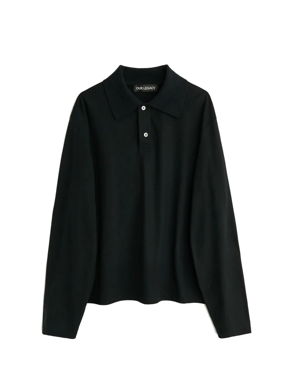 OUR LEGACY RUGBY LONSLEEVE Black High Twist Jersey
