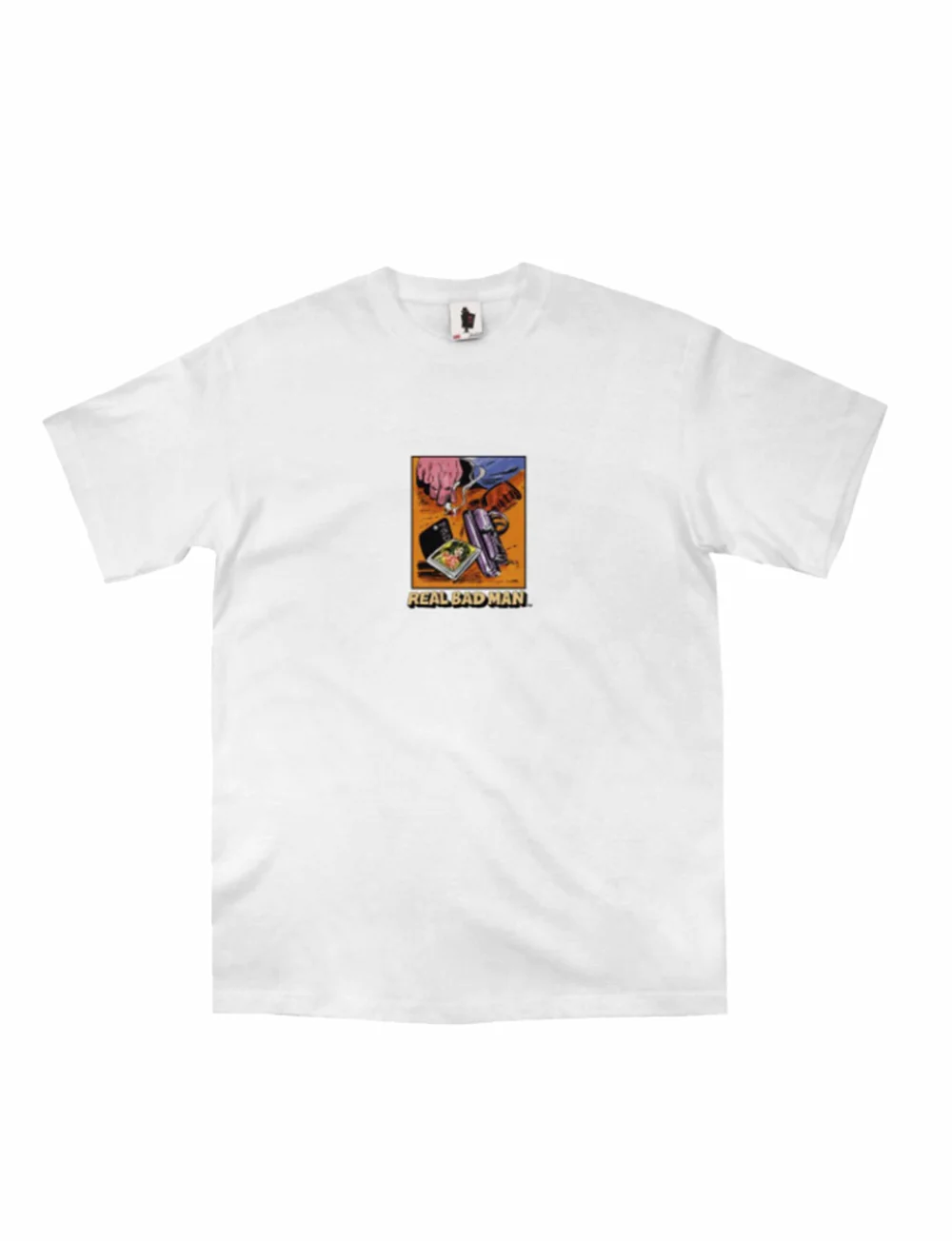 REAL BAD MAN GET YOUR ASS 2 MARS S/S TEE WHITE