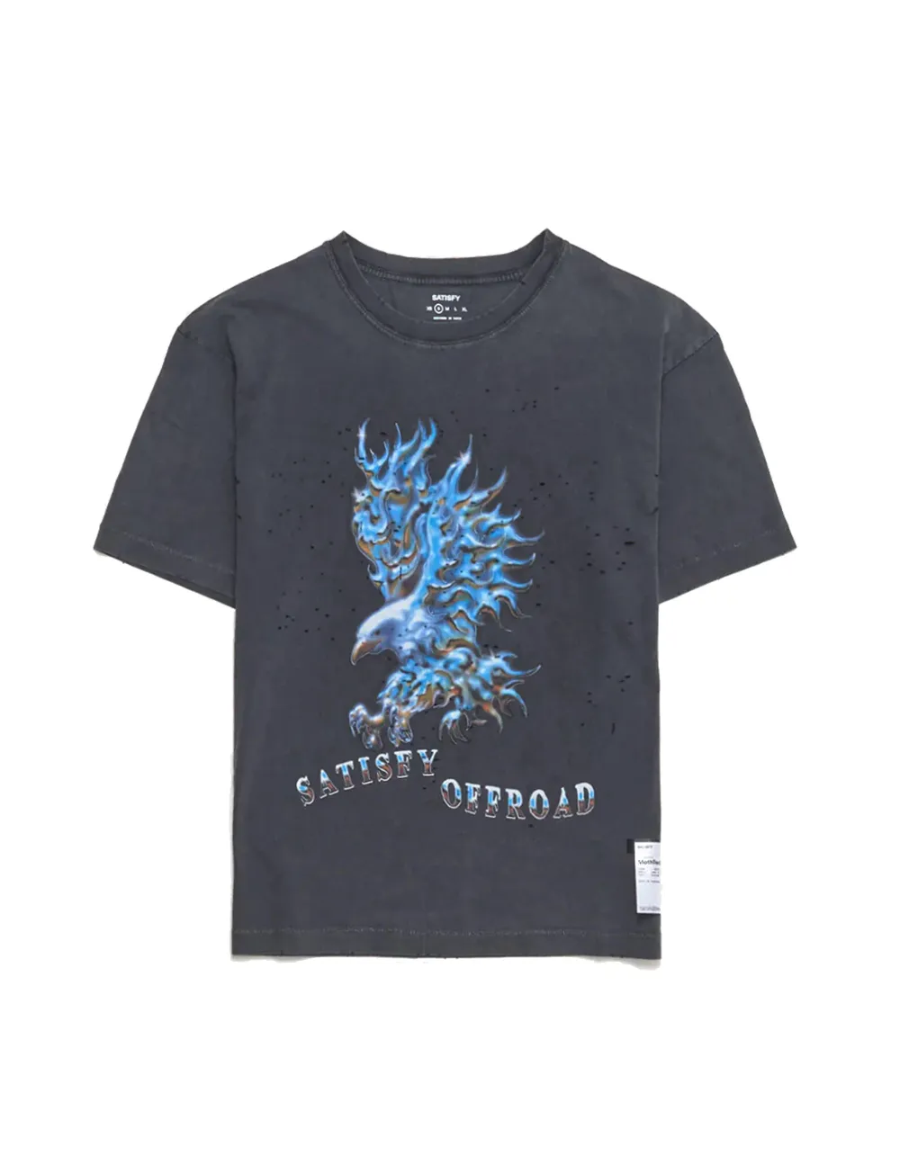 SATISFY MothTech T-Shirt EAGLE 11006-00A15 Aged Black