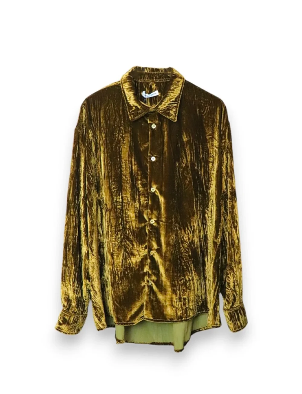 CMMN SWDN Cedric Long Sleeve Shirt Gold Velvet
